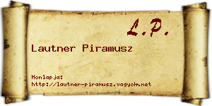 Lautner Piramusz névjegykártya